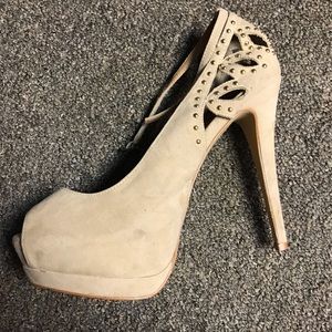 Gold Studded High Heels